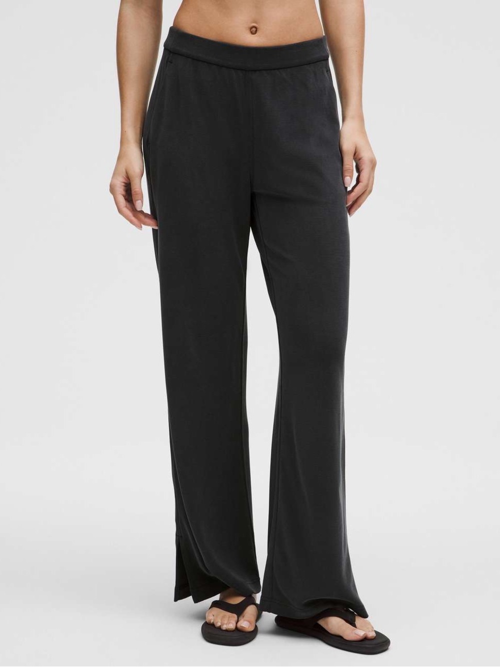 Lululemon Softstreme High-Rise Wide-Leg Pique Pant - Black